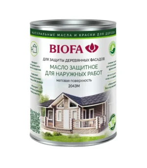2043M BIOFA Масло защитное для наружных работ с антисептиком
