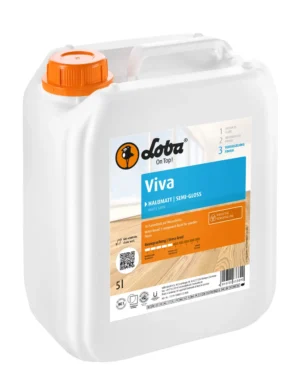 Viva-Однокомпонентный паркетный лак на водной основе. Для нормальных и высоких нагрузок. Превосходно подходит для ремонта.